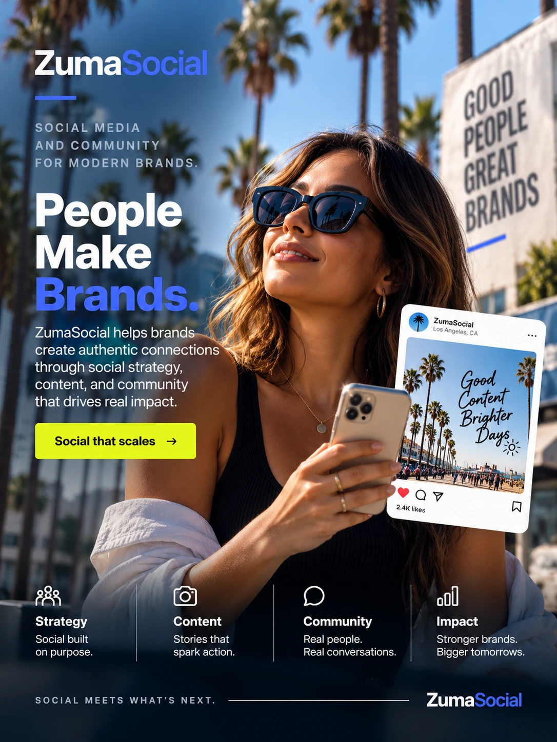 California lifestyle creative representing ZumaSocial marketing and community.